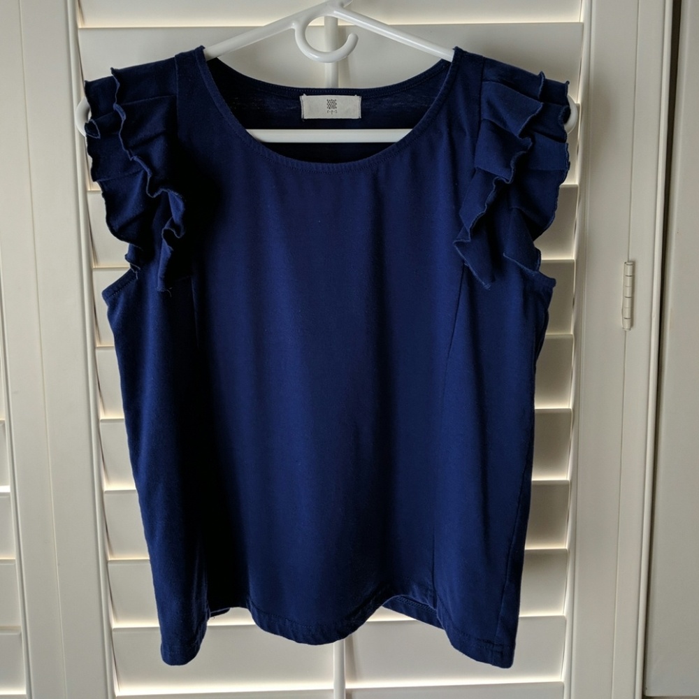 Ruffled purple t-shirt